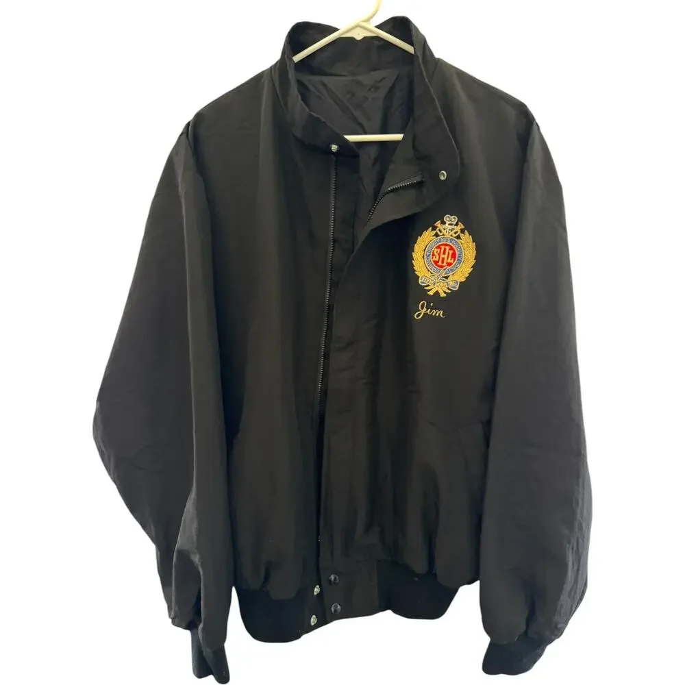 Vintage 1990s Identity Inc Horn Film Crew Bomber Jacket XXL